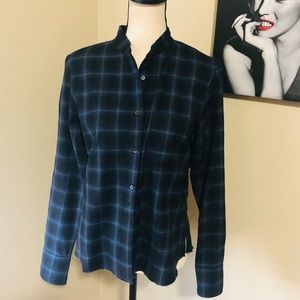 Helmut Lang Wool and  Cashmere Plaid Top